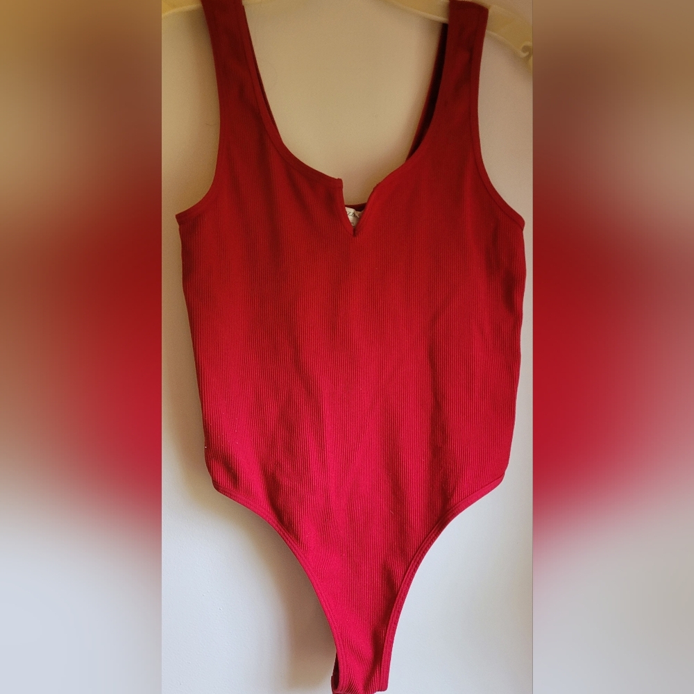 Bozzolo Red bodysuit, Size M/L